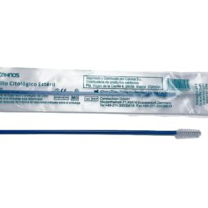 Cepillo citológico endocervical esteril en caja de 100 unidades para muestreo ginecológico