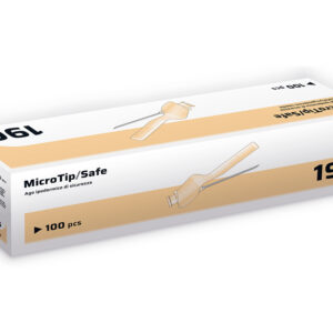 Aguja hipodérmica de seguridad GIMA estéril – Calibres 18G a 23G (Ref. GM23790, GM23791, GM23793, GM23794) | Caja de 100 uds.