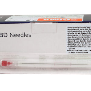 Agujas BD Quincke para Anestesia Espinal (Raquídea) – Punta Quincke, Estériles y sin Látex | Calibres 18G a 25G, 90 mm | Caja de 25 uds