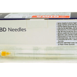 Agujas BD Quincke para Anestesia Espinal (Raquídea) – Punta Quincke, Estériles y sin Látex | Calibres 18G a 25G, 90 mm | Caja de 25 uds