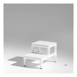 Escalera de 2 peldaños RM compatible, diseño sólido con pies antideslizantes para entornos médicos de resonancia magnetica