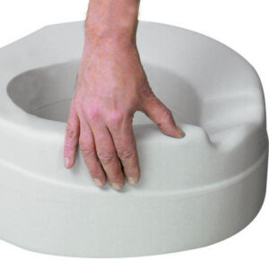 Alza de Inodoro Blanda Ergonómica CONTACT PLUS – Elevación 11 cm, Espuma de Alta Densidad, Carga 185 kg – GIMA (Ref. 27743)