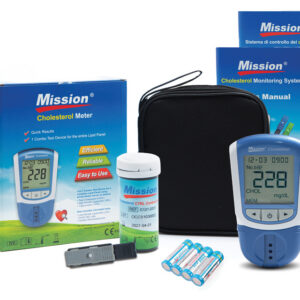 Analizador de Colesterol MISSION® Cholesterol Meter – Perfil Lipídico 3 en 1 (CHOL, HDL, TRIG) para Diagnóstico en el Punto de Atención | GIMA Ref. 23932