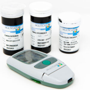 Analizador Multiparamétrico MULTICAREIN Starter Kit – Glucosa, Colesterol y Triglicéridos (GIMA, Ref. GM24149)