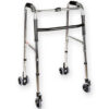 Andador con 4 ruedas y freno en ruedas traseras GIMA | Plegable, altura regulable 83-93 cm, carga 100 kg | Ref. 43130