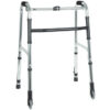 Andador de aluminio plegable con 2 ruedas internas GIMA | Altura regulable 80-90 cm, carga 100 kg | Ref. 43129