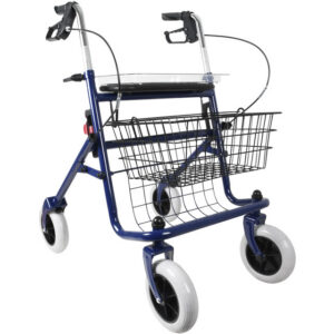 Andador Rollator GIMA Ideal con 4 Ruedas, Plegable y Regulable en Altura (Ref. 43142)