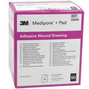 Apósito adhesivo 3M Medipore™ + Pad 5 x 7 cm (Ref. 3562E) – Caja de 50 unidades