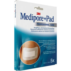 Apósito adhesivo estéril 3M Medipore™ + Pad 10 x 10 cm (Ref. 3566NP) – Caja de 5 unidades