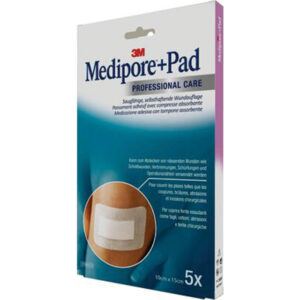 Apósito adhesivo estéril 3M™ Medipore™ + Pad 10 x 15 cm (Ref. 3569NP) – Caja de 5 unidades