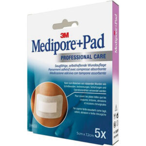 Apósito adhesivo estéril 3M Medipore™ + Pad 5 x 7,2 cm (Ref. 3562NP) – Caja de 5 unidades