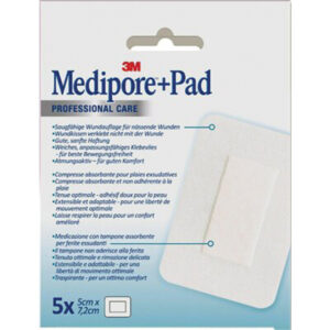 Apósito adhesivo estéril 3M Medipore™ + Pad 5 x 7,2 cm (Ref. 3562NP) – Caja de 5 unidades