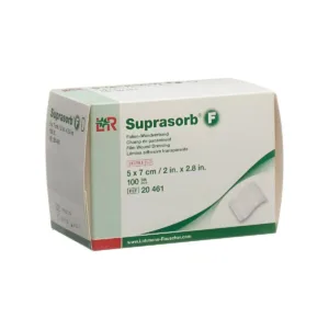 Apósito Adhesivo Transparente Sin Látex 5 cm x 7 cm. Suprasorb F 20461 1 para la cura de heridas superficiales de secreción leve (100uds)