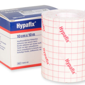 Apósito de fijación Hypafix® BSN 10 cm × 10 m – Lámina de tejido no tejido con adhesivo de poliacrilato para retención de apósitos (Ref. 71443-02)