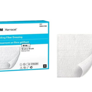 Apósito primario de fibra gelificante KERRACEL™ 3M – CMC 100 % | 10 x 10 cm | Caja de 10 uds | Ref. CWL1166 / 59588
