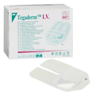 Apósito Transparente de Fijación I.V. 3M Tegaderm™ IV 7 x 8,5 cm Estéril para Vías Periféricas – Caja de 100 uds