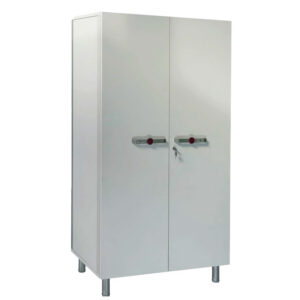 Armario de Farmacia SHELL GIMA – Blanco, Estructura de Aluminio Lacado, 8 Estantes Regulables y 20 Divisores | Ref. 27960