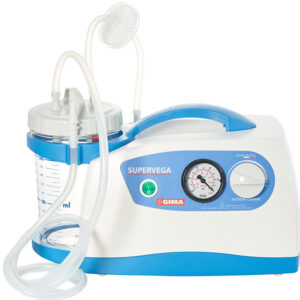 Aspirador de secreciones eléctrico GIMA Super Vega, botella de 1 litro (Ref. 28211) | Aspiración nasal, oral y traqueal para pequeña cirugía | 220-230 V, 40 l/min
