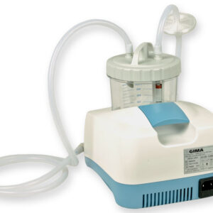Aspirador de secreciones GIMA Vega Uno – Unidad de succión eléctrica de sobremesa, bote Makrolon® de 1 litro, 220-230 V, 15 l/min (Ref. 28209)
