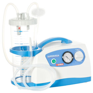 Aspirador quirúrgico eléctrico GIMA Super Vega 2 l – Aspiración nasal, oral y traqueal, bote Makrolon® autoclavable de 2.000 ml (Ref. 28212)