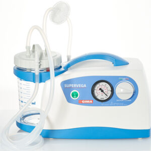 Aspirador quirúrgico GIMA Super Vega 1 litro – Unidad de succión para aspiración nasal, oral y traqueal, 220-230 V, 40 l/min (Ref. 28230)