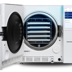 Autoclave de Vapor Clase B Euronda E10 – 24 L | Esterilizador EN 13060 de Sobremesa con Pantalla Táctil 7" y Bomba de Vacío (Ref. 35680)