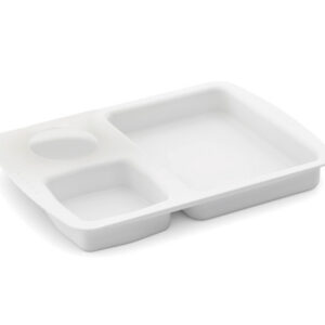Bandeja con Compartimentos GIMA 35 x 24,5 cm para Transporte de Contenedores de Orina y Pequeños Residuos Hospitalarios | Caja de 24 uds (Ref. 37725)