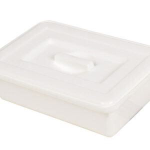 Bandeja porta instrumental con tapa de polipropileno 220 x 150 x 70 mm, reutilizable y autoclavable – GIMA (Ref. 37718)