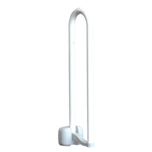 Barra de apoyo para inodoro plegable en acero pintado al polvo, forma de U, 70 cm – GIMA (Ref. 28979)