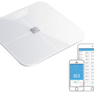 Báscula de Análisis Corporal Inalámbrica iHealth Fit HS2S con Bluetooth 4.0 – Peso, IMC y Composición Corporal con App MyVitals (Ref. 23503)