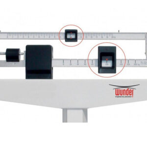 Báscula de columna mecánica profesional personalizable WUNDER C201 GIMA – 200 kg / 100 g – Clase III con tallímetro telescópico (Ref. 25009)