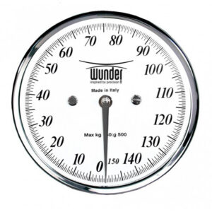 Báscula de columna mecánica profesional WUNDER R150A de GIMA – 150 kg, esfera analógica Ø 180 mm – Clase IIII (Ref. 25011)