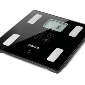 Báscula de Composición Corporal OMRON VIVA HBF-222T-EBK – Analizador BIA de 6 Parámetros, Reconocimiento de 4 Usuarios, Pantalla LCD y App OMRON Connect