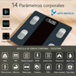 Báscula de grasa corporal Lepu Medical FG2317WB