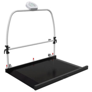 Báscula de Plataforma Digital GIMA WUNDER RW2.0 MOVE con Corrimano y 4 Ruedas – 300 kg, Clase III (Ref. 25027)