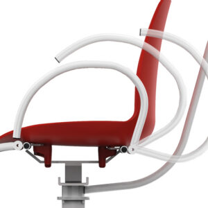 Báscula de Silla Electrónica GIMA WUNDER DE20 – 250 kg, Clase III (MDR), Asiento Rojo – Ref. 25020