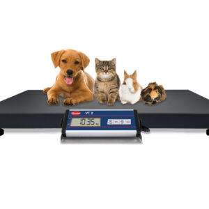Báscula veterinaria de suelo Wunder VT2 de GIMA – Estructura metálica pintada, display LCD y 150/300 kg (REF. GM80221)