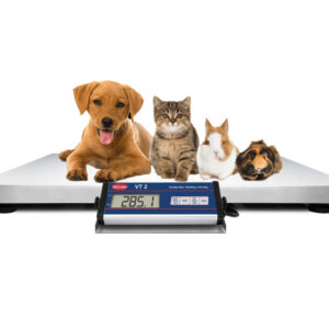 Báscula veterinaria de suelo Wunder VT2 de GIMA – Estructura metálica pintada, display LCD y 150/300 kg (REF. GM80221)