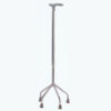 Bastón Cuadrúpode QUADRIPOD Q1 de Aluminio con Empuñadura de PU – Altura Regulable 74-97 cm, Carga Máx. 100 kg | GIMA Ref. 43070