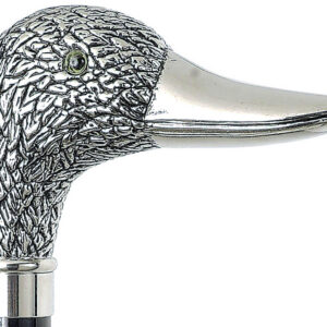 Bastón de Madera de Haya GIMA con Empuñadura Cromada Tipo Duck – Altura 92 cm, Carga Máx. 100 kg (Ref. 27772)