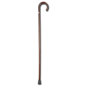 Bastón de Madera de Haya GIMA GIOTTO con Empuñadura Curva – Altura 92 cm, Carga Máx. 100 kg, Marrón, Hombre (Ref. 27760)