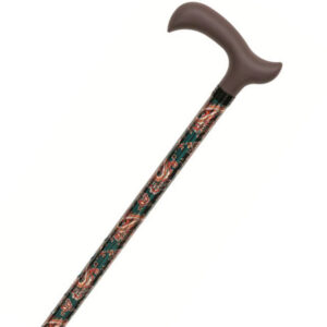 Bastón plegable de aluminio GIMA – Altura regulable 86-96 cm, carga máx. 110 kg, diseño color caqui (Ref. 27783 / GM27783)