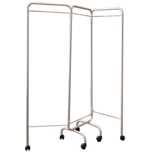 Biombo / mampara móvil de 3 paneles con ruedas GIMA (Ref. GM45561) · Separación de espacios en hospital y clínica, sin cortinas