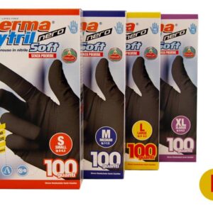 BLACK NITRYL GLOVES SIZE L