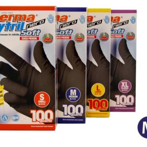 BLACK NITRYL GLOVES SIZE M