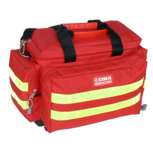 Bolsa de Emergencia Smart Bag GIMA | Maletín médico ignífugo de poliéster 600D con recubrimiento PVC – Tallas pequeña y mediana, rojo y azul (Refs. GM27150, GM27151, GM27152)