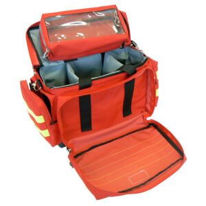 Bolsa de Emergencia Smart Bag GIMA | Maletín médico ignífugo de poliéster 600D con recubrimiento PVC – Tallas pequeña y mediana, rojo y azul (Refs. GM27150, GM27151, GM27152)
