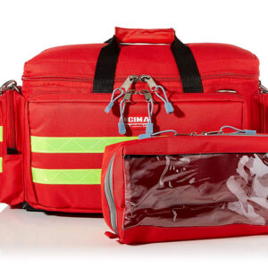 Bolsa de Emergencia Smart Bag GIMA | Maletín médico ignífugo de poliéster 600D con recubrimiento PVC – Tallas pequeña y mediana, rojo y azul (Refs. GM27150, GM27151, GM27152)