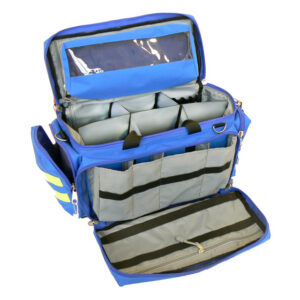 Bolsa de Emergencia Smart Bag GIMA | Maletín médico ignífugo de poliéster 600D con recubrimiento PVC – Tallas pequeña y mediana, rojo y azul (Refs. GM27150, GM27151, GM27152)