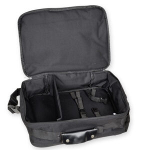Bolsa de transporte negra para ECG, diatermia y audiometría GIMA – Poliéster 600D, 30 x 40 x 14 cm (Ref. 27139)